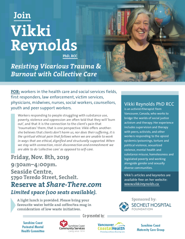 2019 Nov 8 Vikki Reynolds Workshop graphic sechelt