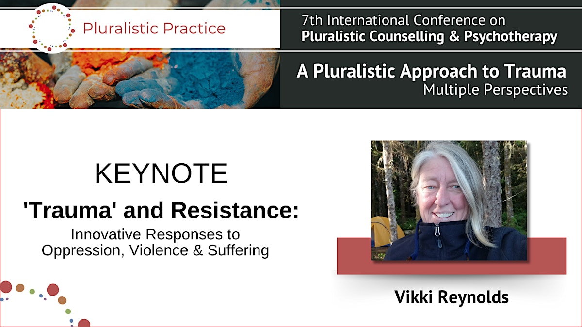 'Trauma' and Resistance: Innovative Responses to Oppression, Violence and Suffering - Vikki Reynolds Keynote Details: